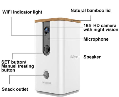 Smart Cam Treat Dispenser Automatic Feeder